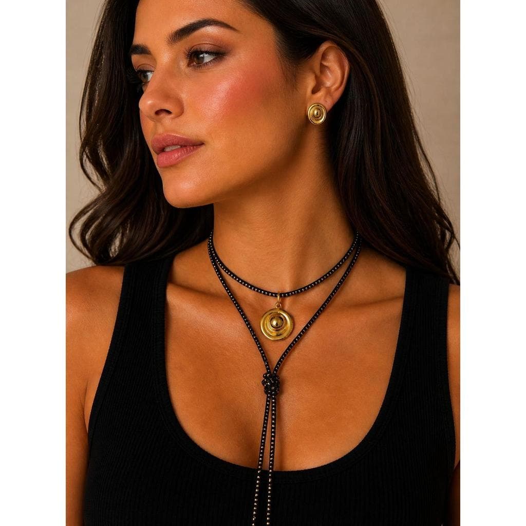 Conjunto colar e brinco folheados estilo Country Sertanejo elegante moda rodeio 2 em 1