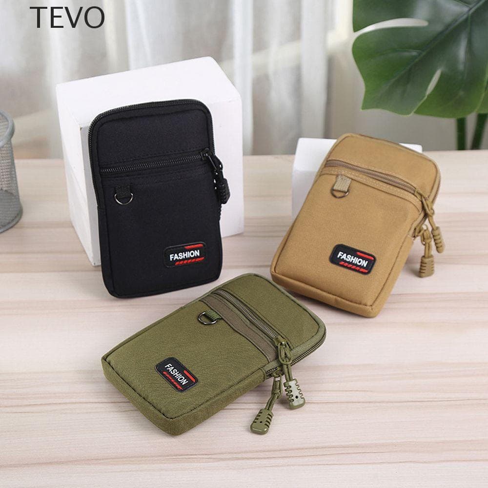 TEVO Sacos De Telefone Móvel Masculino Bolsa Única/Dupla Camada Ao Ar Livre Caminhadas Viagem Acampamento Cintura Fanny