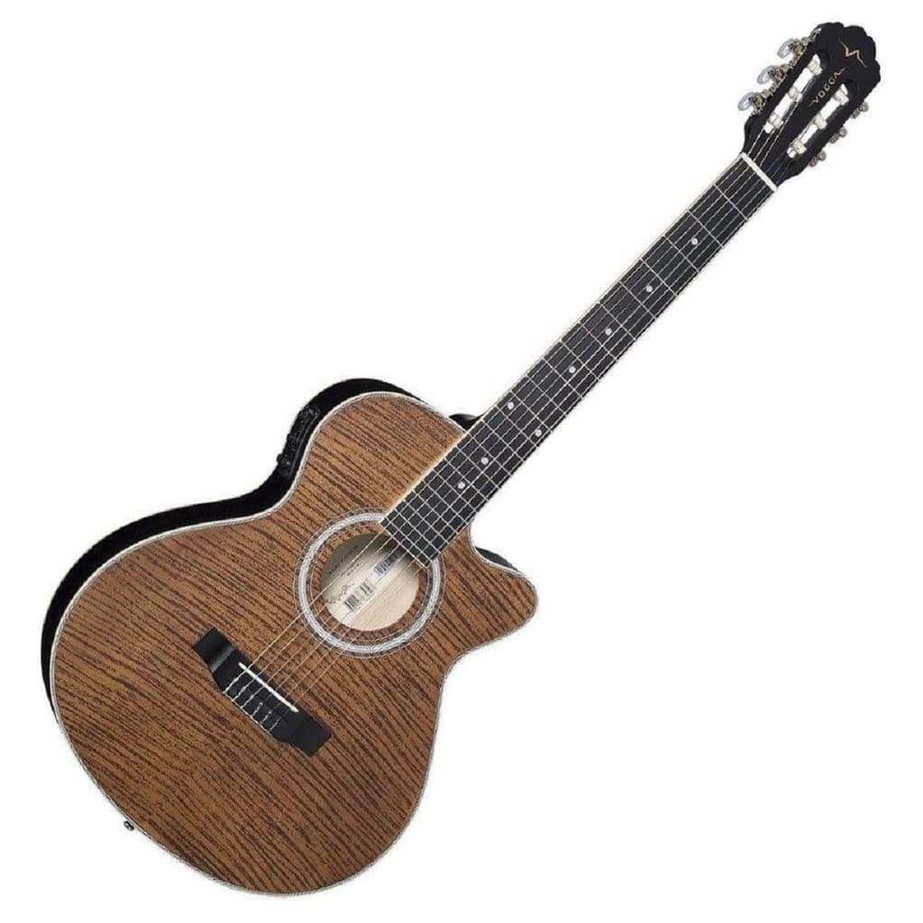 Violão Elétrico Vogga VCE330 Aço Mini Jumbo Mahogany Flame