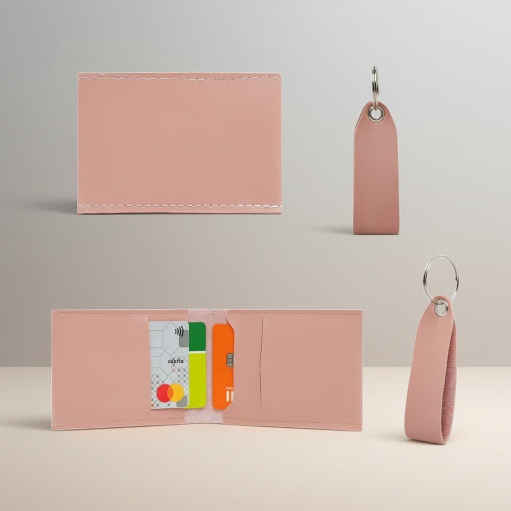 Kits Até 10 Porta Cartão Feminino Masculino + 10  Chaveiro Basico Slim Mimo