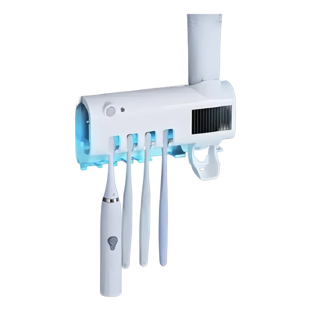 Suporte Porta Escova Dentes Dipenser Pasta Esterelizador Uv