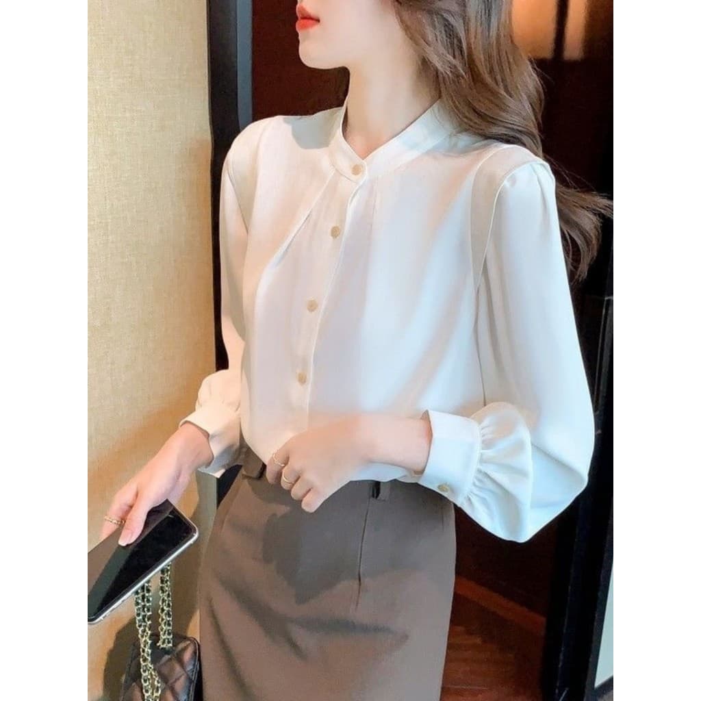 Novo colete francês camisa branca feminina 2026 primavera roupas femininas profissional Wear Workwear temperamento moda