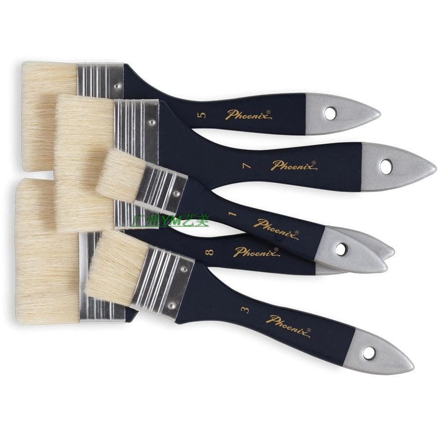Yumao Pig Hair Brush Board Brush Pincel de tinta de água Phoenix 714 Pincel de pintura a óleo Haste curta Pincel de pint