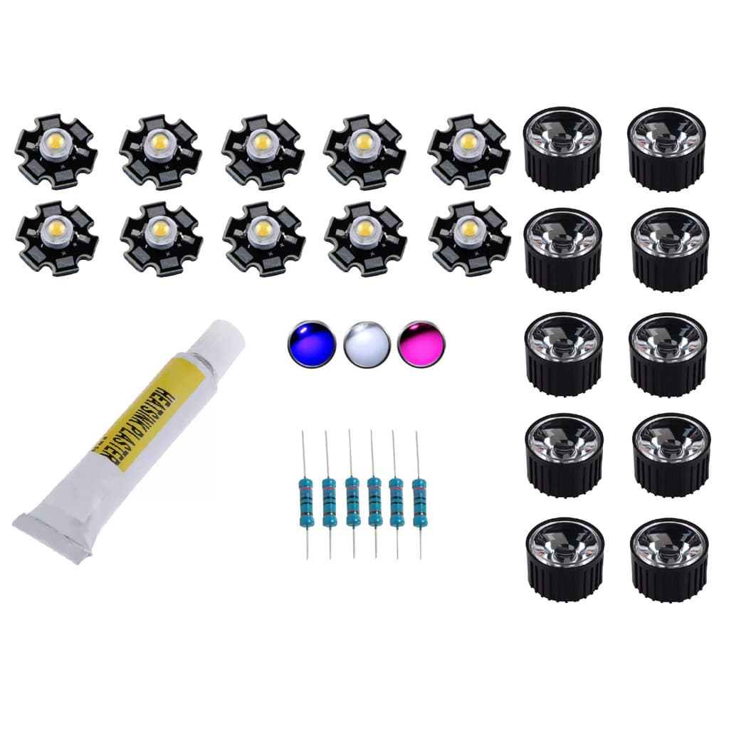 Kit Led 3w 27w Para Aquário 50 Litros Plantado Água Doce Branco Frio 6000K Azul Royal Full Spectrum