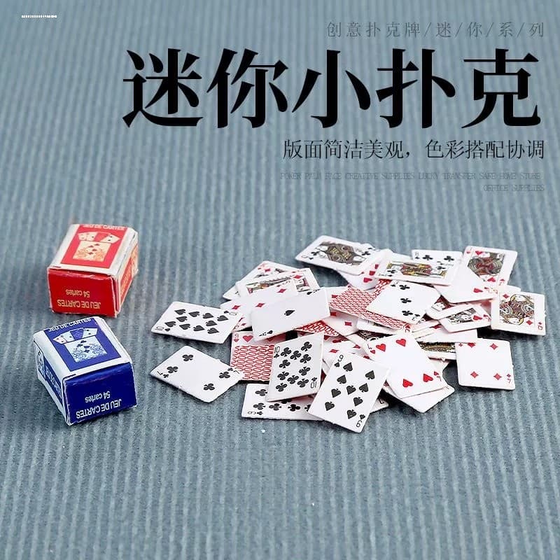 Criativo Mini cartas de jogo PVC cartas de jogo diversão criativa portátil viagem à prova dwaterproof água pequenas cart