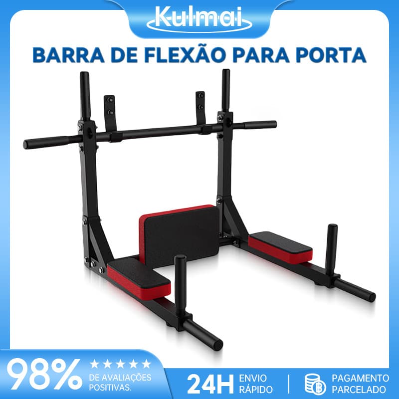 94cm Barra Horizontal de Parede para Musculação Crossfit Pull-up Chin-up Tríceps Paralelas Capacidade de Carga 200kg