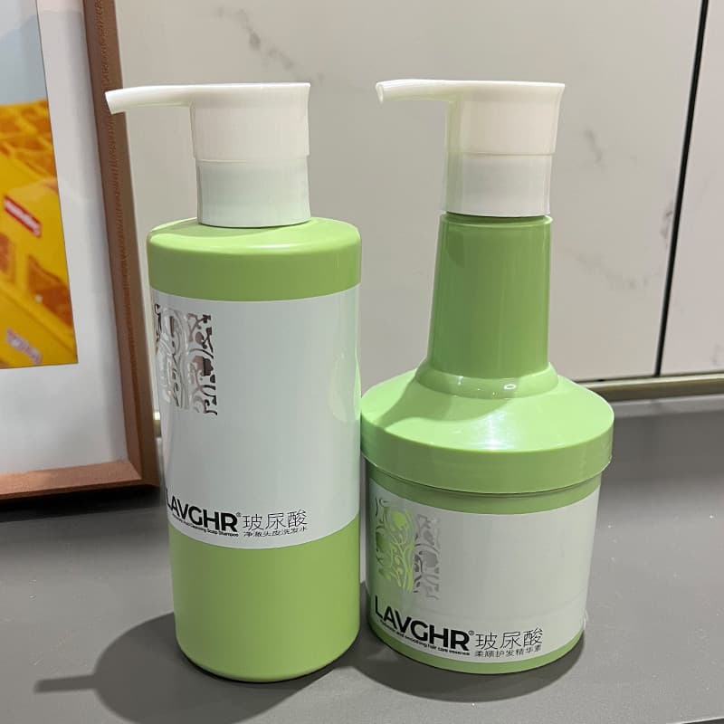 Lavghr Ácido Hialurônico Limpo Shampoo para Couro Cabeludo Essência Condicionadora Suave e Sedosa Melhora o Conjunto de