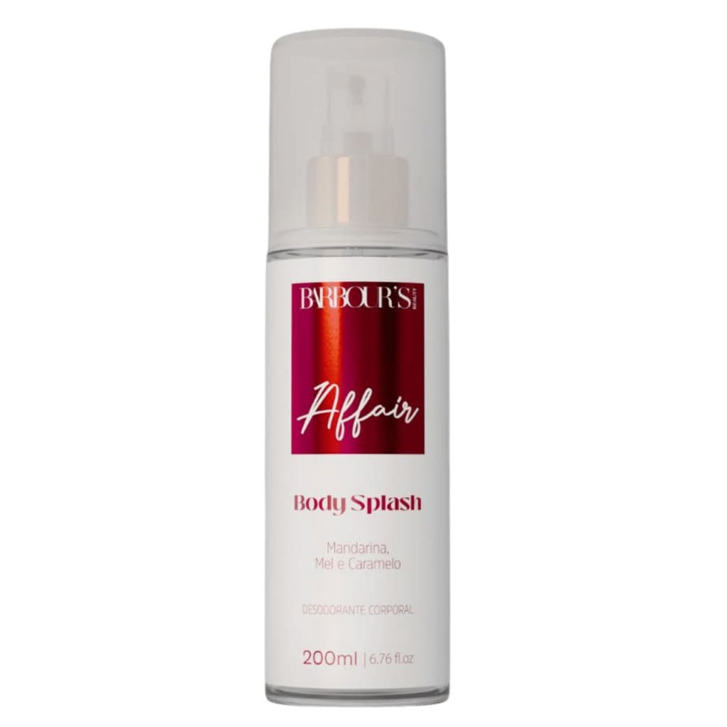 Body Splash Affair Barbour's Beauty 200ml Desodorante Corporal Desodorante Colônia Toque Sensual