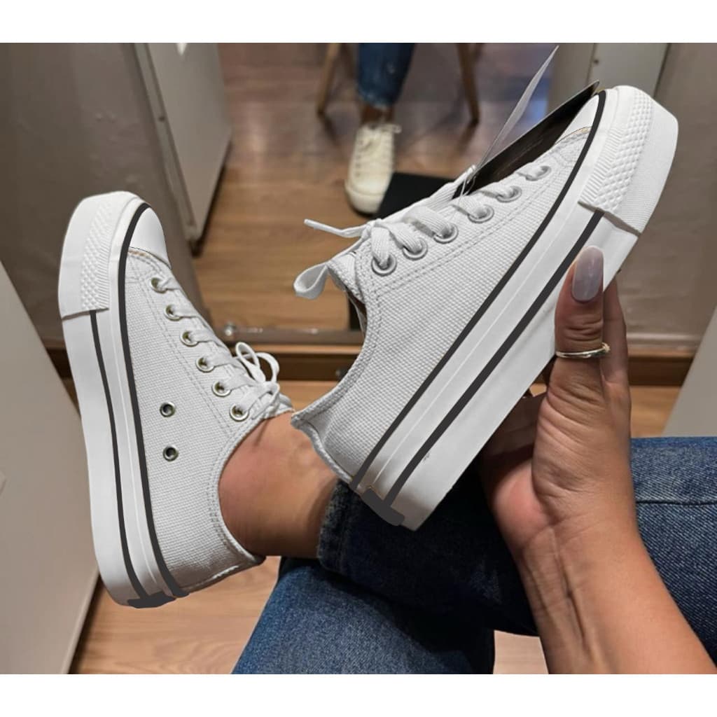 Tenis Plataforma Sola Alta Moda Envio Imediato Feminino Urbano Dia A Dia