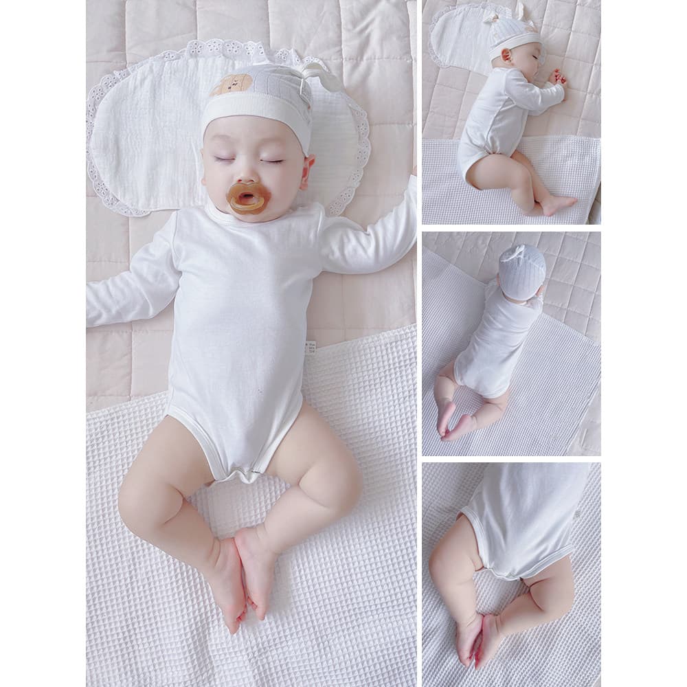 Bebê recém-nascido macacão primavera outono puro algodão bebê menino de manga comprida triângulo macacão bebê menina ar