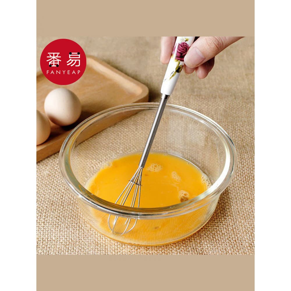 Batedor AC1sq801-Creme Batedor de Aço Inoxidável Mini Pequena Haste de Agitação Manual Doméstico