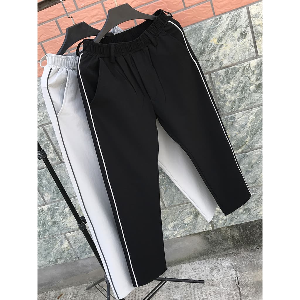 Calças casuais masculinas primavera outono All-Match moda primavera outono roupas retas soltas na moda calças até o torn
