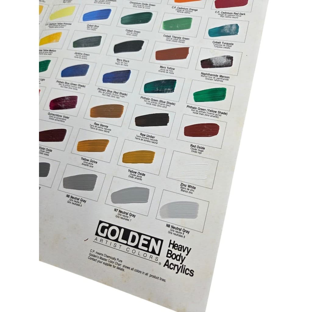 Catálogo Mostruário de 1993 de Cores Golden Tinta Acrílica