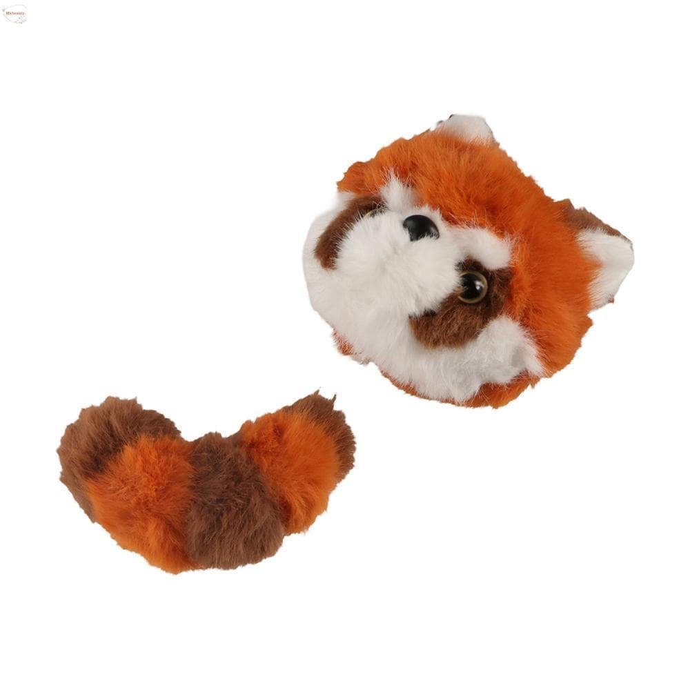 MXBEAUTY Chaveiro De Pelúcia De Panda Vermelho , Pingente Animal Recheado Puxando Cauda , Macio