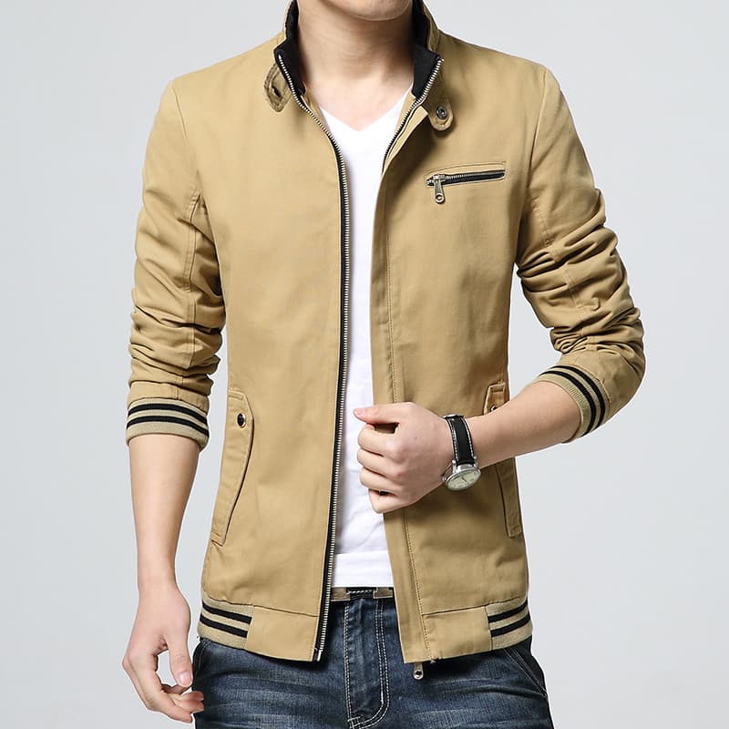 Forro de lã puro algodão pano Workwear jaqueta masculina primavera outono jaqueta blusão solto cor sólida versão coreana