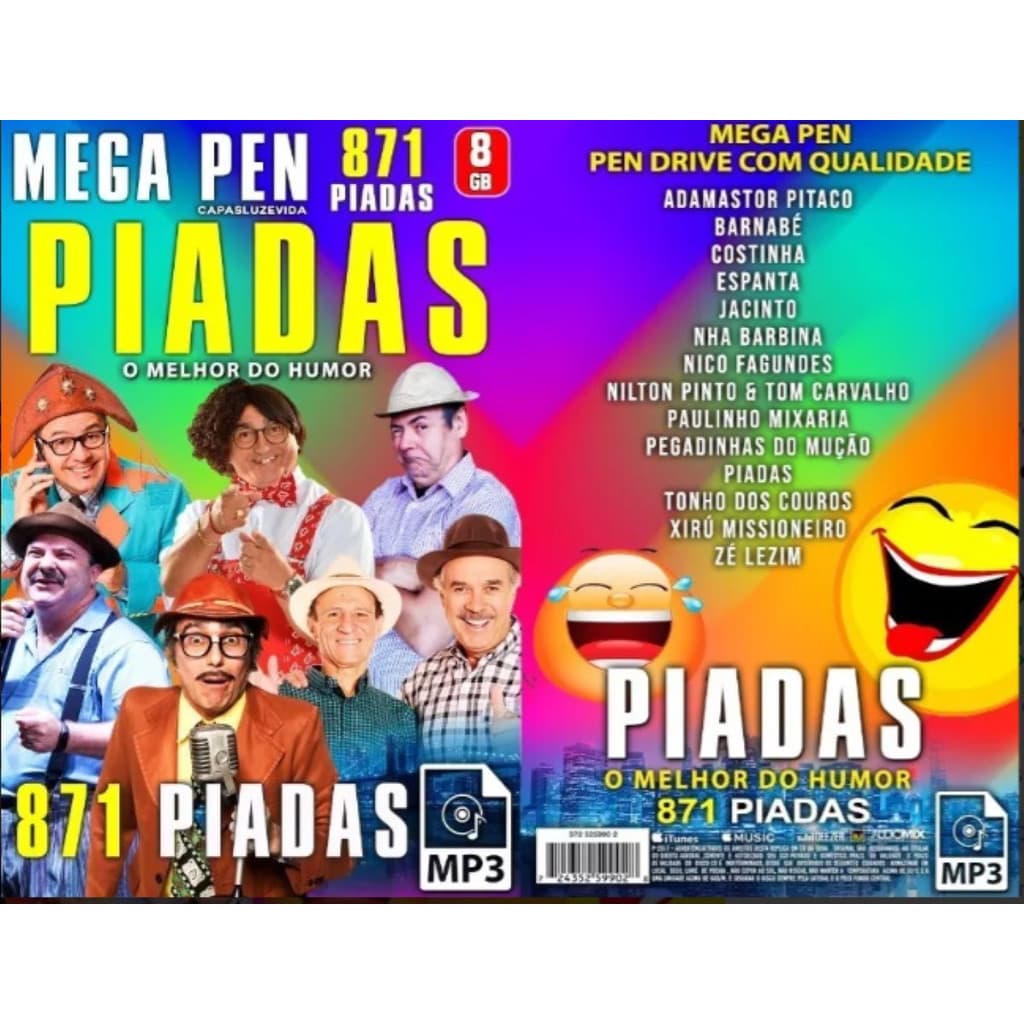 Pen Drive 16 Giga  / 871 Piadas O Melhor Do Humor TOPS