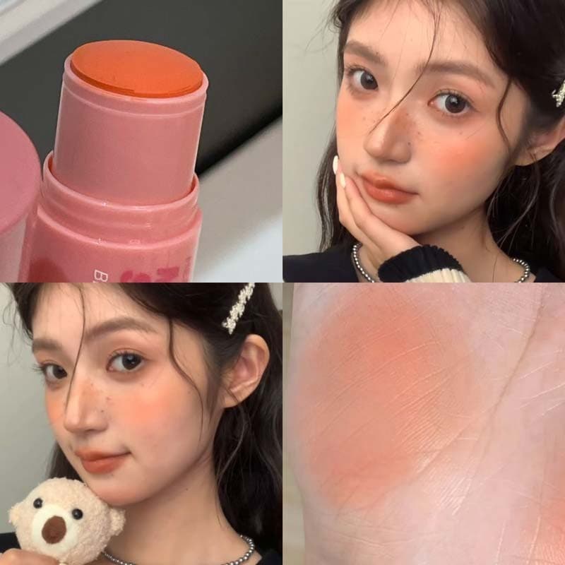 Verão laranja mar atmosfera sentir Blush creme melhorar a tez estilo coreano revelando macio multiuso monocromático Roug