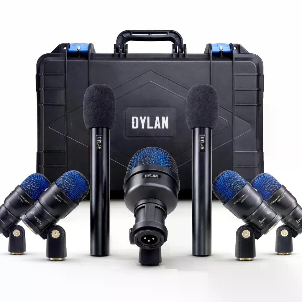 Kit de Microfones Dylan DDX-7000 com 7 peças, case e clamps o mesmo utilizado por Cléverson Silva