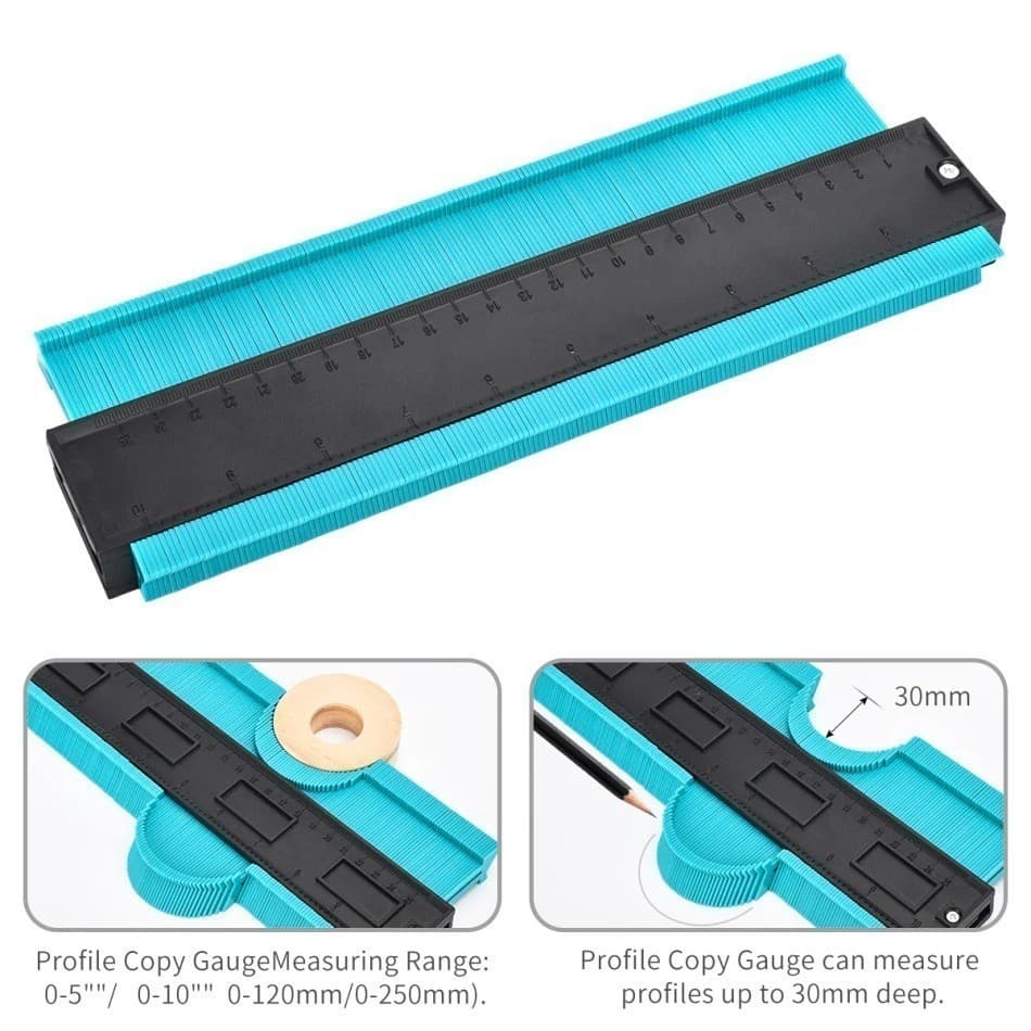 Profile Gauge Tool Forma Universal Duplicador Contorno Régua Para Cortar Piso