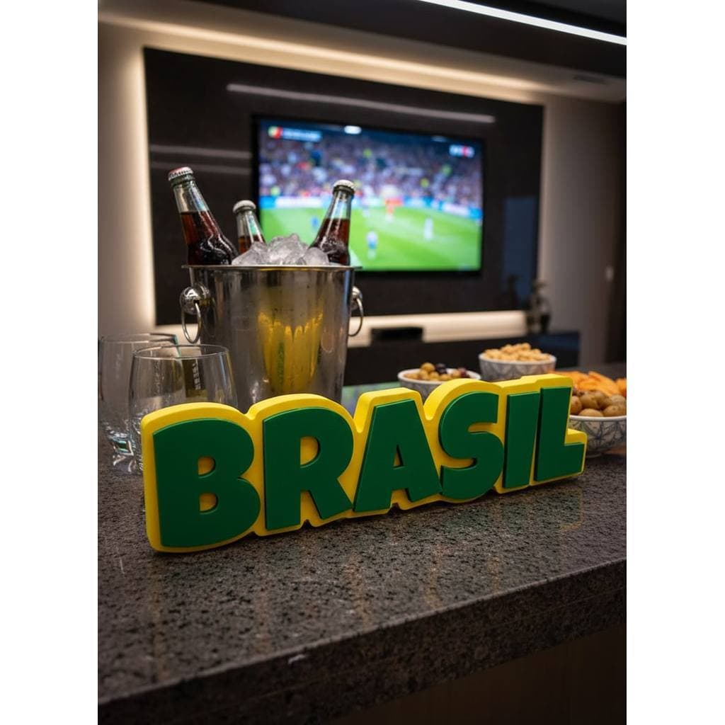 Letreiro decorativo Brasil, Copa do Mundo torcida para o Brasil!!