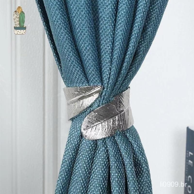 Tiebacks De Cortina De Prata Para Escritório Doméstico , Decorativos Metal Com Penas Sala De Estar , Café