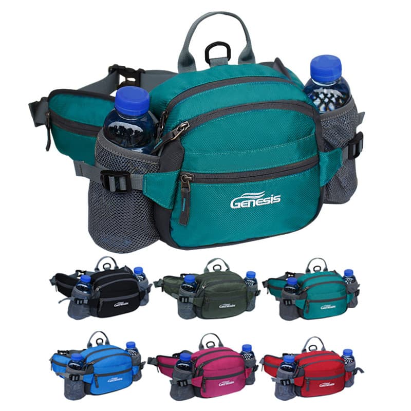 Ao ar livre multifuncional das mulheres dos homens de um ombro mensageiro mochila garrafa de água cintura saco montanhis