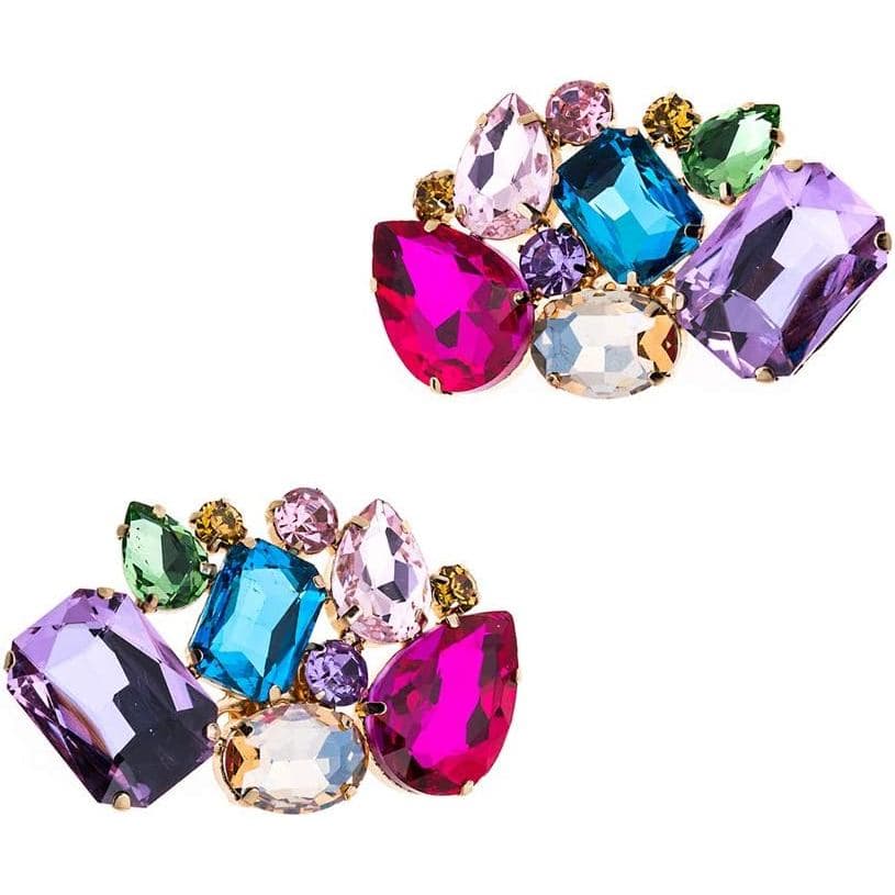 Ruihfas 2 Peças de Fivelas de Sapato de Cristal Multicolorido Brilhante com Strass Removíveis, Acessórios Decorativos pa