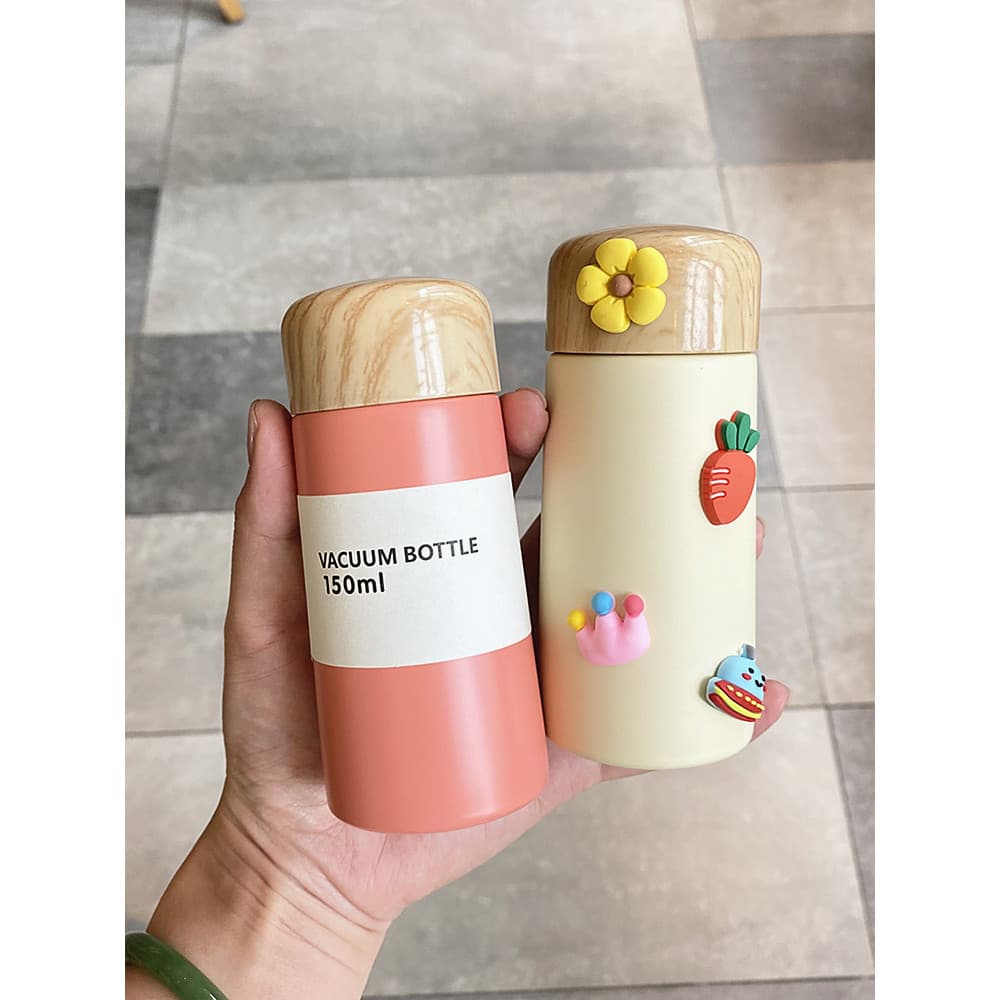 Bolso Ultra-leve Mini copo térmico 150ml senhoras bonito portátil pequeno portátil simples copo de água de alta aparênci