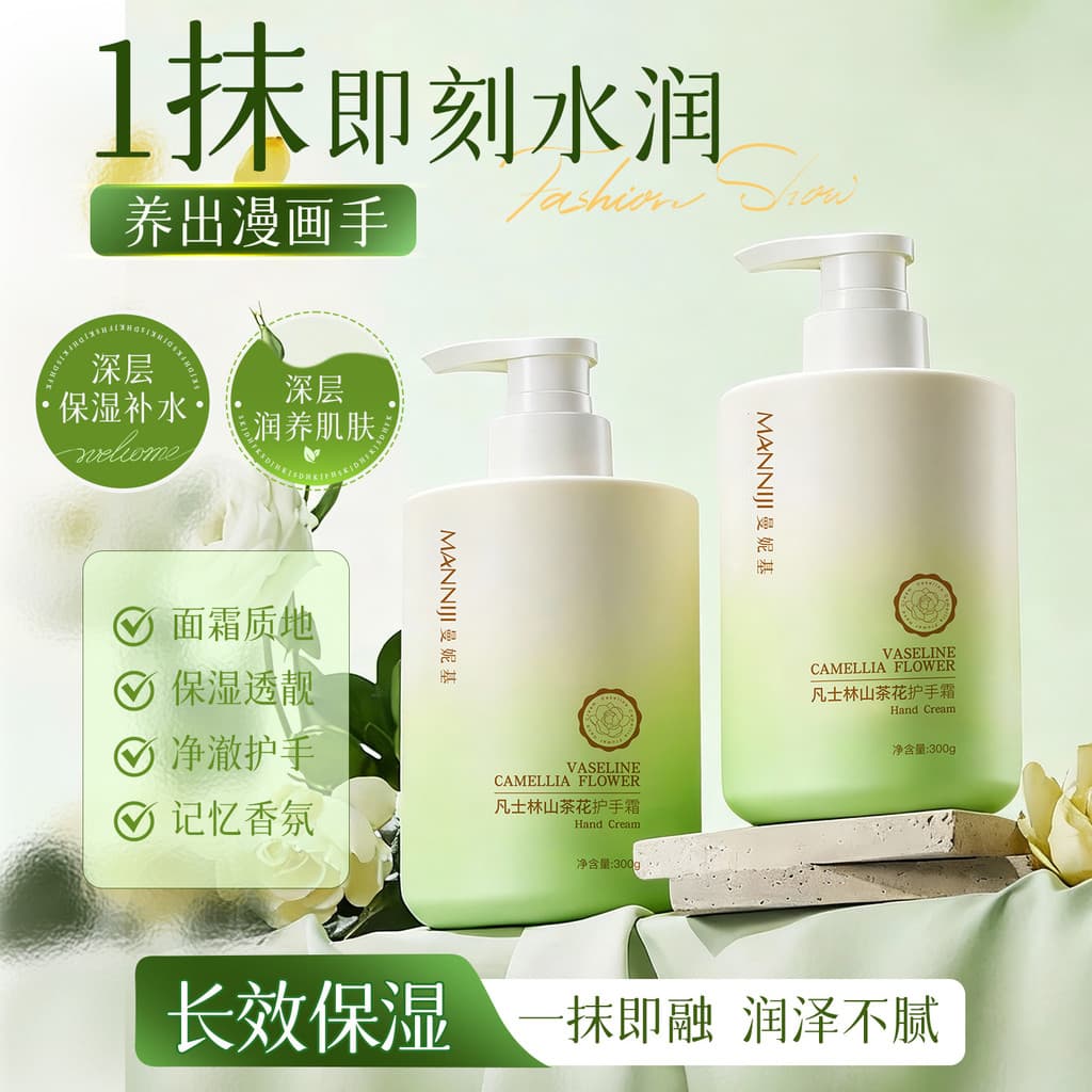Manicy vaselina camélia creme para as mãos hidratante hidratante de grande capacidade outono inverno hidratante Anti-rac