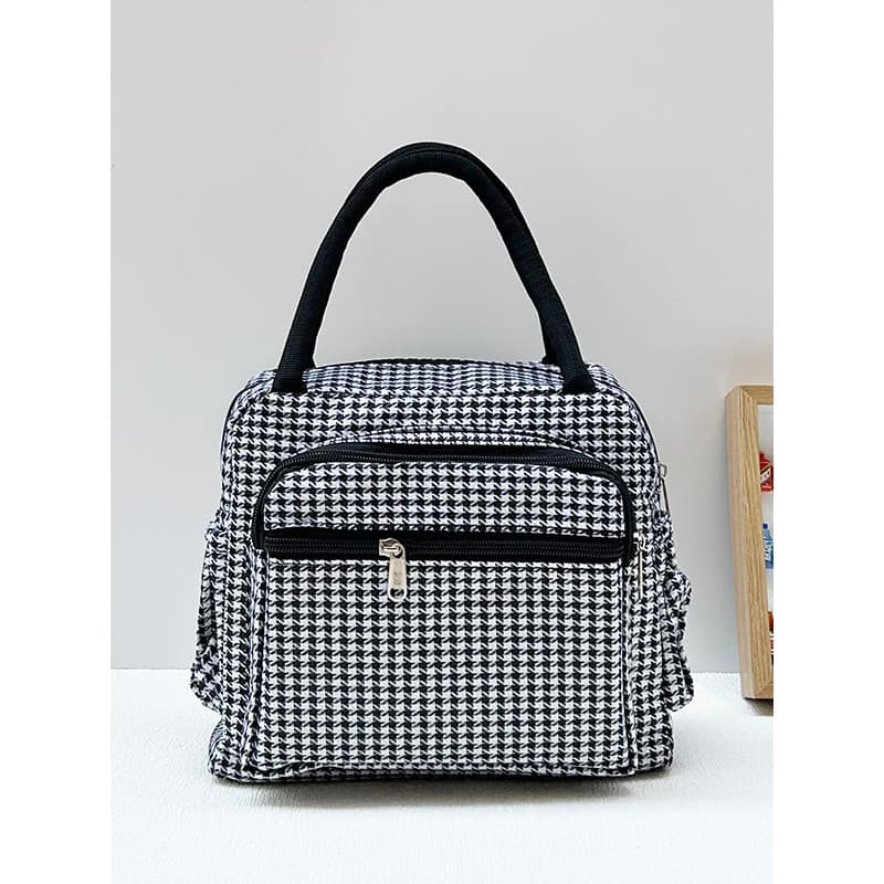 Houndstooth senhoras bolsa à prova dwaterproof água grande capacidade mamãe bolsa Multi-camada Oxford pano lancheira sac
