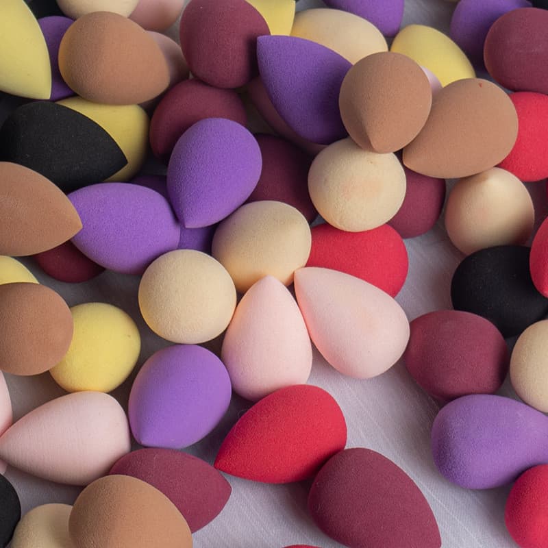 40 Peças de Mini Esponjas de Maquiagem 3x2cm, Esponja de Beleza Macia para Base, Corretivo, Esponja Cosmética para Maqui