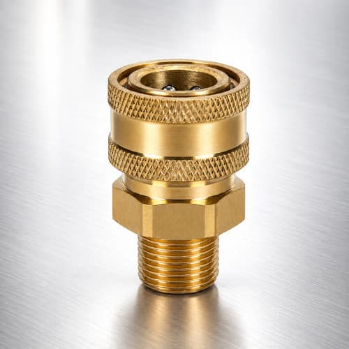 Bico Engate Rapido Macho 1/4 Latão P/ Lavadora Alta Pressão