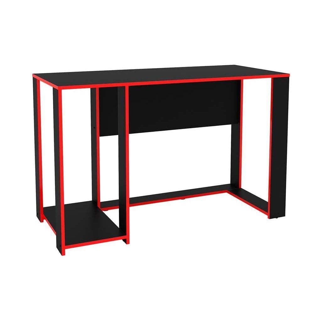 Mesa de Computador Gamer Singapura Preto/Vermelho - Politorno