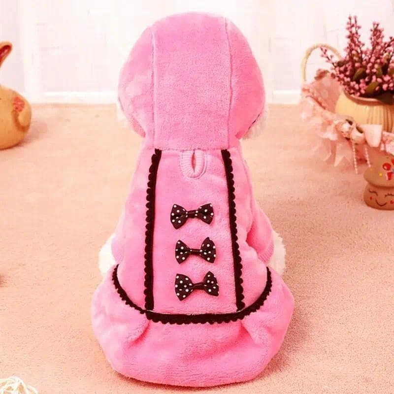 Roupas de Veludo para Cães de Estimação, Vestido Fashion para Cães Pequenos e Médios, Roupas para Gatos, Saias de Bolinh