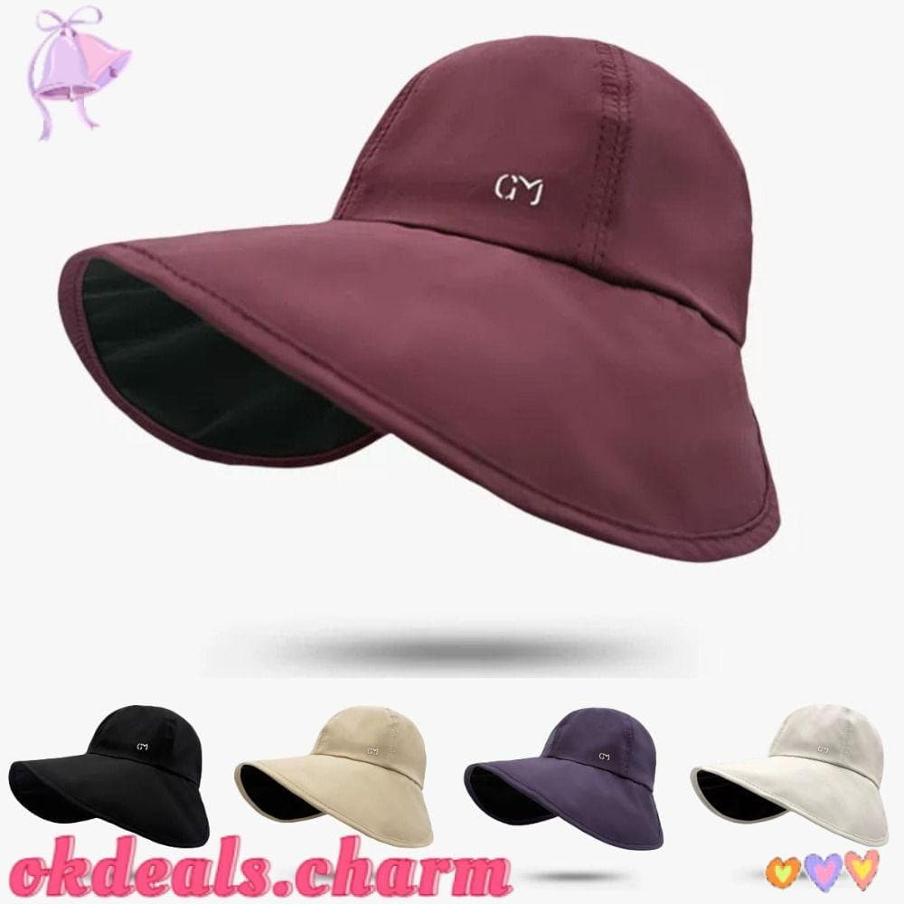 OKDEALS Chapéu De Sol Feminino , Pescador De Secagem Rápida De Aba Larga , Boné De Ciclismo Dobrável À Prova D'água Com