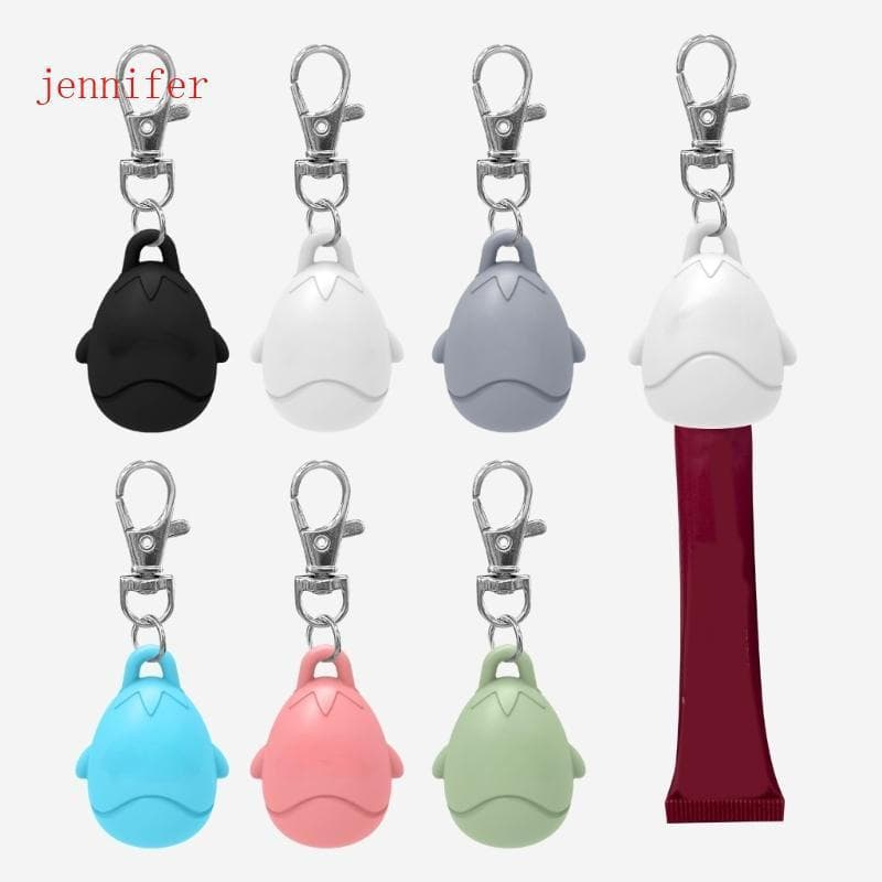 jennifer Lip Balm Chaveiro Capa Garrafa Silicone Bolsa Decorativa Charme Beleza Prática