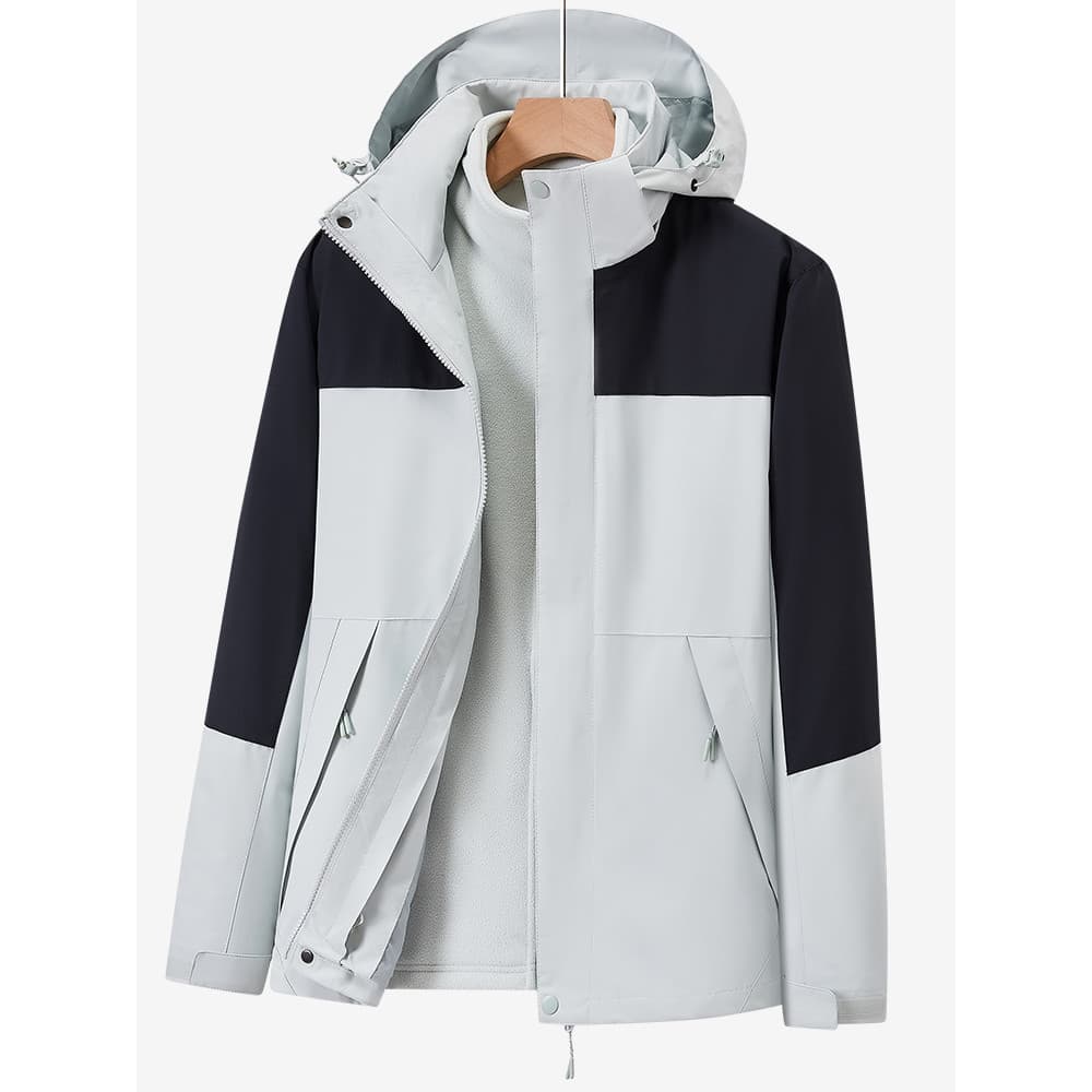 Woodpecker jaqueta masculina três em um terno de duas peças forro destacável outono inverno à prova de vento à prova dwi