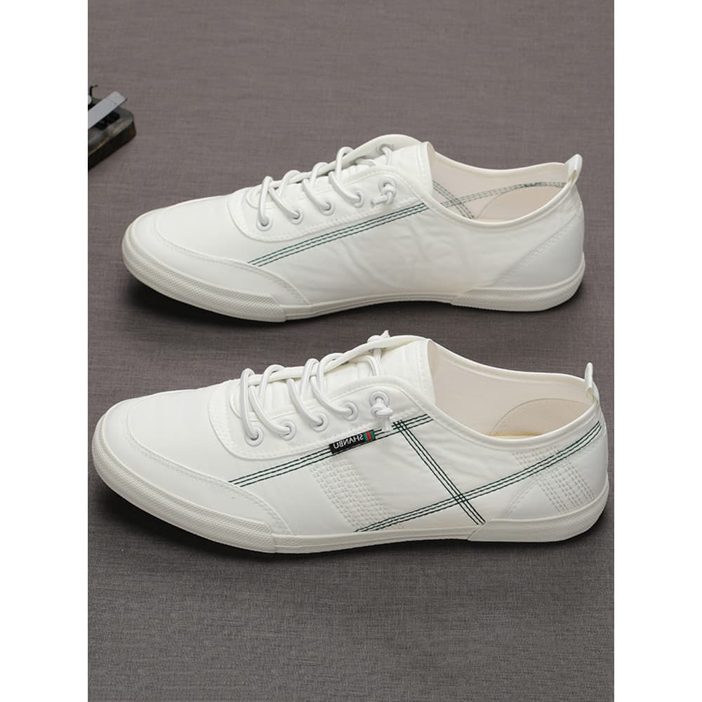 Sapatos de pano tênis casuais masculinos pequenos sapatos brancos masculinos