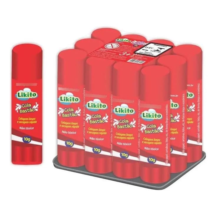 Cola Bastão 10gr Likito 12 Unidades