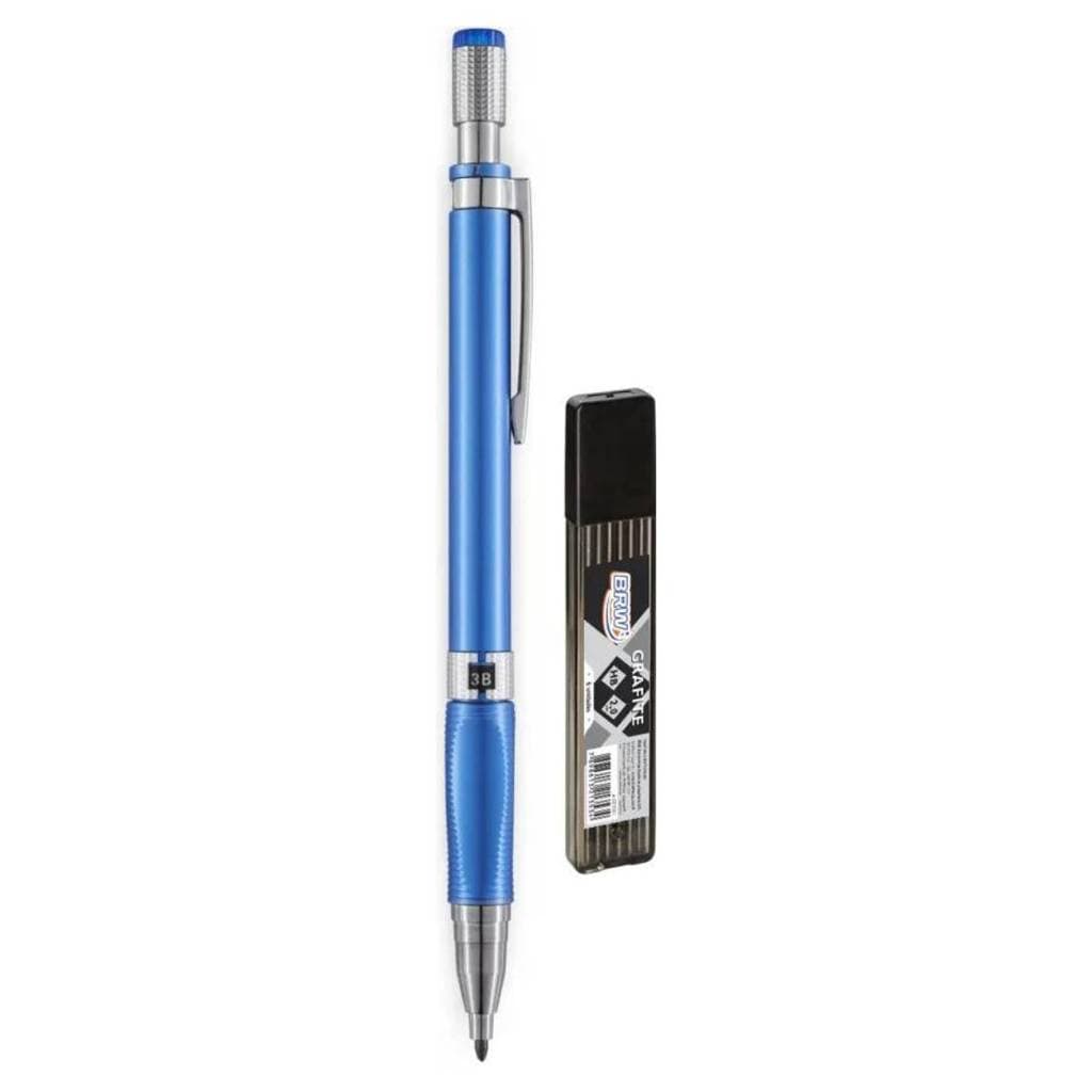 Lapiseira 2.0 HB Metalizada Azul + Grafite LP2001 BRW
