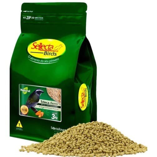 Ração Trinca ferro Natural Mini Extrusado 3kg - Sellecta Birds picharoo