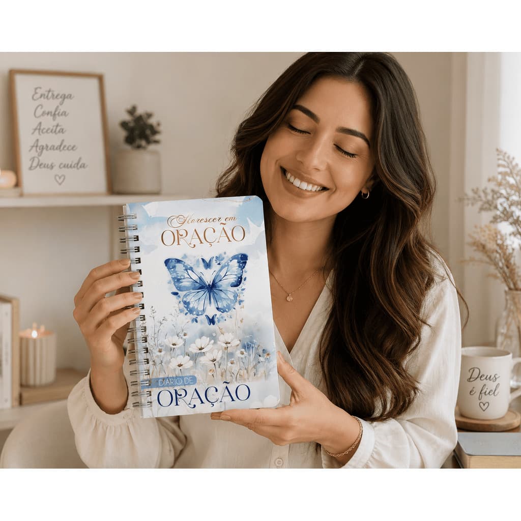 Diário de Oração PERSONALIZADO  A5 Capa Dura Laminada com Elástico | Devocional Cristão ENVIO IMEDIATO