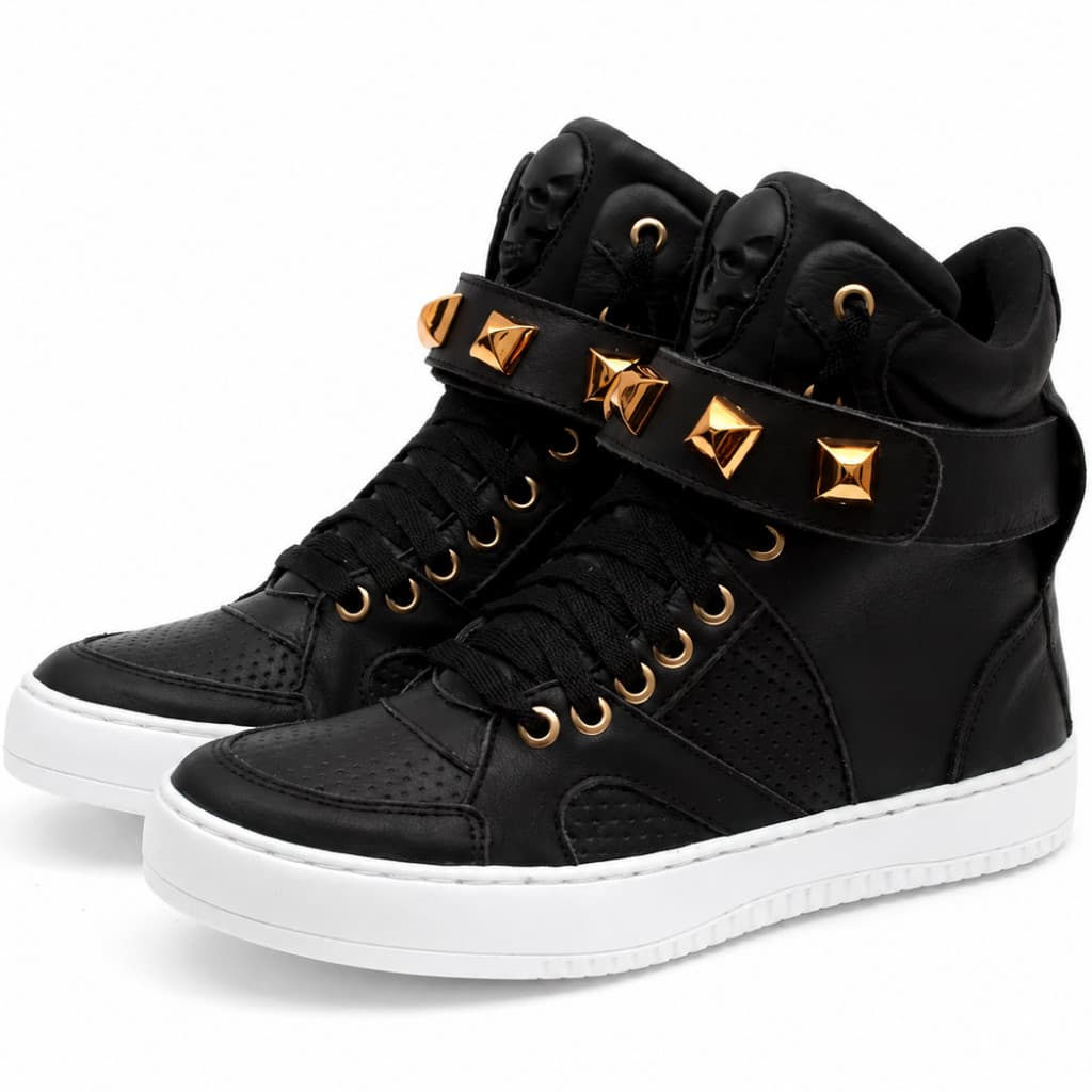 Tênis Botinha Academia Feminino Couro Cano Alto Treino Musculação Sneaker
