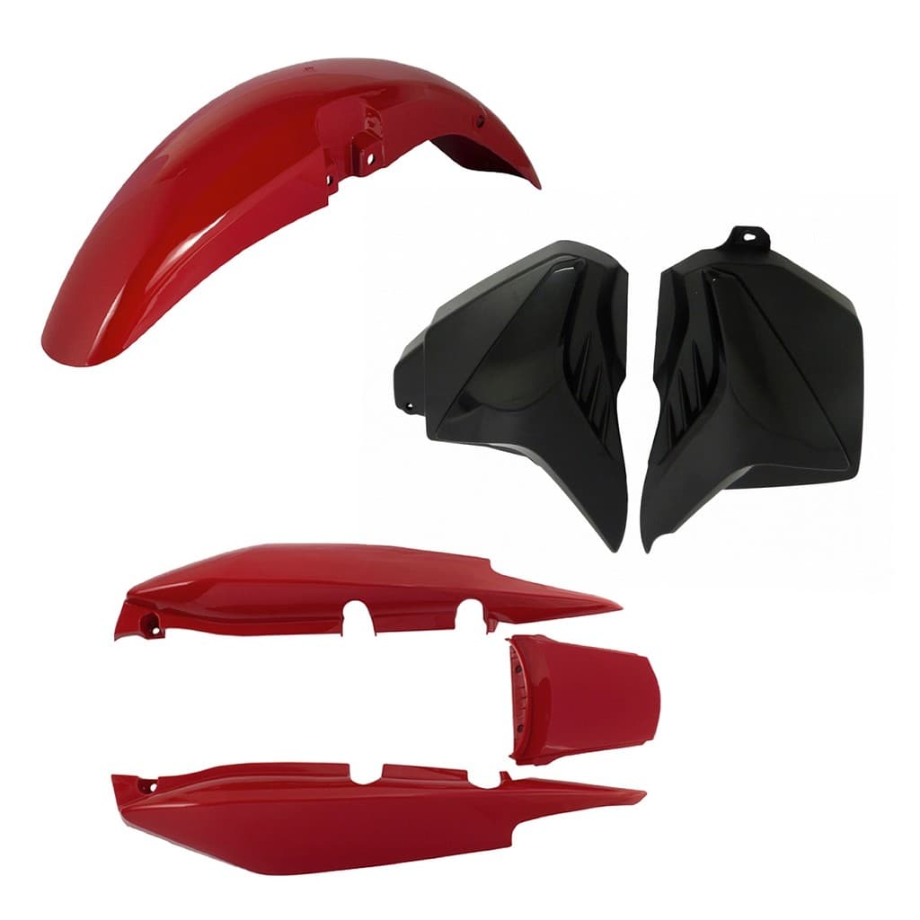 KIT PLÁSTICO CARENAGEM PINTADO FAN 125 - 2009 2010 2011 2012 2013