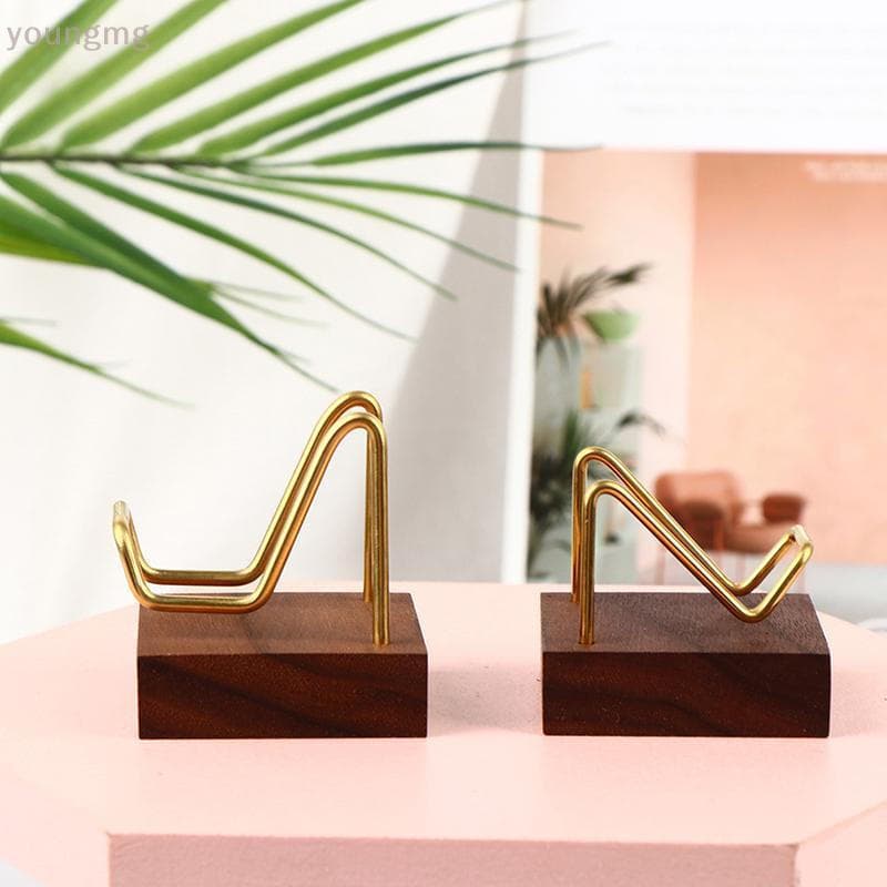 [YG] 1 Pc Art Craft Display Stand Base De Madeira Mineral Fóssil Holder Rack TH