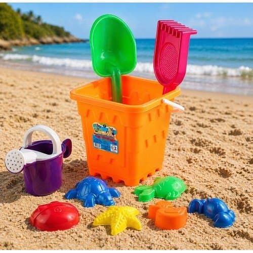 Kit Praia Infantil 10 Pecas Diversao Praia Crianca Brinquedos Areia Festa