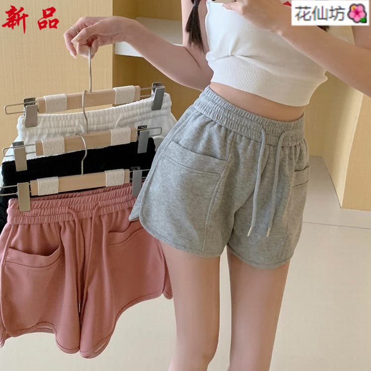 {Novo produto} Shorts de cintura elástica estilo japonês feminino gordo mm tamanho grande shorts de perna larga feminino