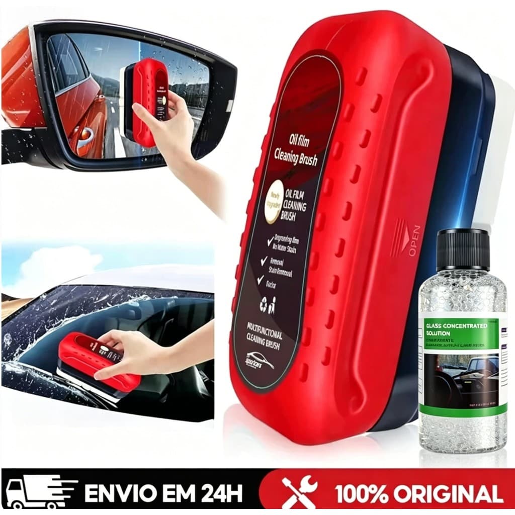 Removedor De Filme De Óleo De Vidro De Carro Pára-Brisa Evita Chuva E Nevoeiro Limpador Esponja Com Líquido Repositor