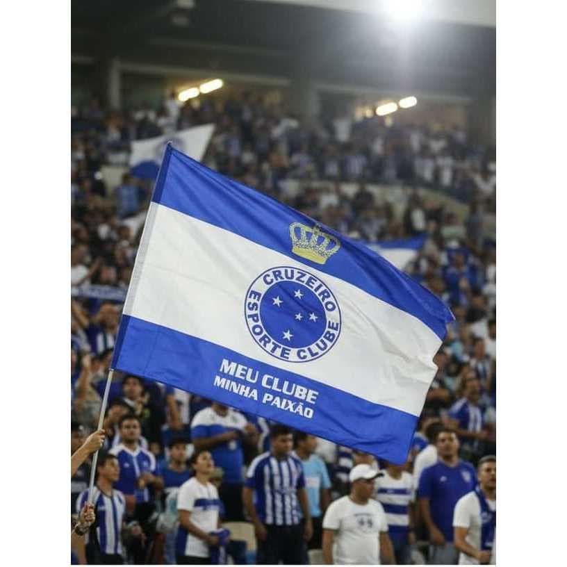 Bandeira Cruzeiro Grande 1,50x1,00 Torcida Decorativa em Poliéster Oficial Cabuloso