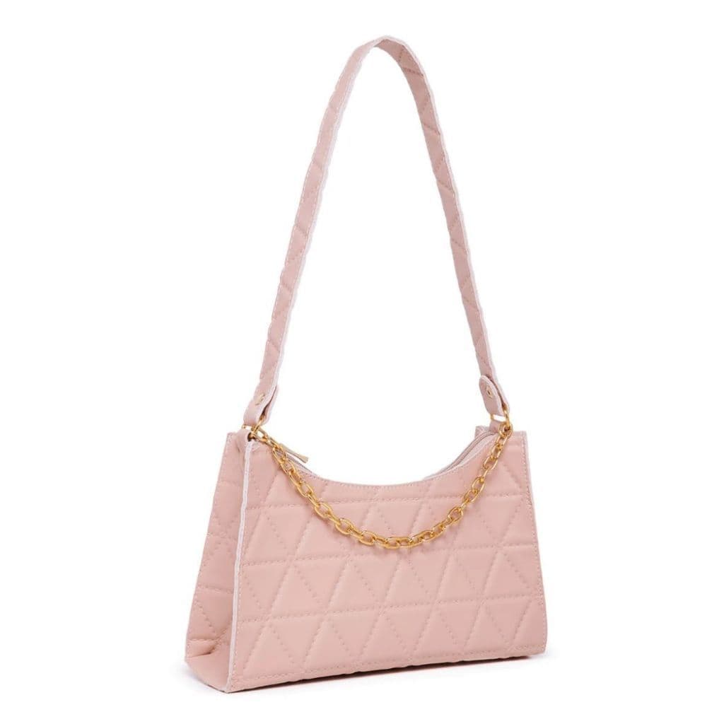 Bolsa Baguete Feminina Corrente Em Couro Bordada Promoção Oferta